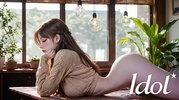 The same Asian girl from the cafe who I wanted to fuck right on the table [AI]
