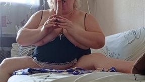 Insatiable Mother-in-law Masturbates Her Big Pussy with Sex Toys