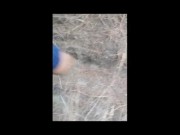 Paseo por el monte, y le doy duro a mi polla en un un sitio apartado 🌸💪🍆🍑💦😈