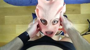 [ part 1 ] watch how my master use me with my new slave mask. 🎭🤤slapping, spitting and more 👅🍼