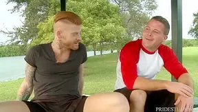 Muscle Hunk Daddy Fucks His Friend, Rimming His Ass For A Fucking Change