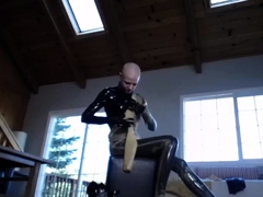 Amateur fetish BDSM action with redhead