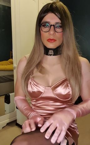 Sensual heaven satin and nylon dream, feeling like such a glamour puss  you want to touch don't you