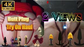 Butt Plug Try-On Haul COMPLETE COLLECTION: Including My Largest Ever + Striptease Cum Show (4K Landscape))