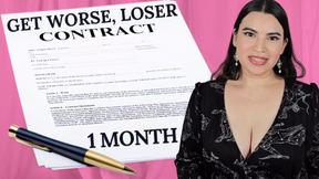GET WORSE LOSER CONTRACT- Real 1 Month Loser Reprogramming Guidance with Countess Wednesday- Humiliation, Sexual Rejection, Loser Porn, Mental Domination MP4 1080p