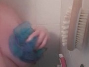 Sneaky Shower Soaping Huge Tits