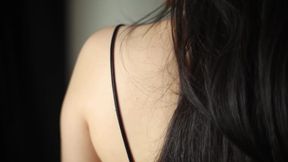 Black Satin Dress Lingerie Cinematic