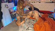 lobita juguetona shreds as she gets soaked in sex