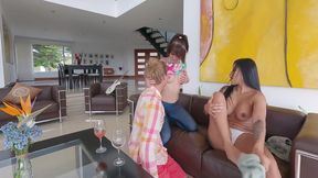 3some With Mr. Pussylicking And Best Friends Sharing Boyfriend - Mariana Martix