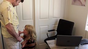 stepmom fucked in the office while working