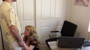 stepmom fucked in the office while working