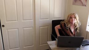 stepmom fucked in the office while working