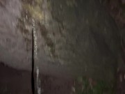 Desperate morning pee I had to find a tree to pee on