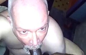 Black Bear Cub Takes on Daddy