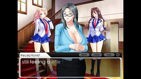 Busty milf tempts innocent Aika in a smutty lesbian hentai vore project