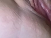Slapping my pussy.