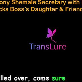 English Audio Sex Story - Tall Ebony Shemale Secretary with Huge Cock - Fucks Boss's Daughter &amp; Friend - Part 4