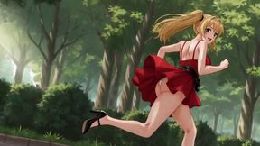 Sexy Blonde Tara. She Fucks in the Car and Gives a Blowjob