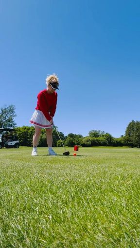 Golf Cart Pedal Pumping Drive Down the fairway in Nike AF1 Sneakers