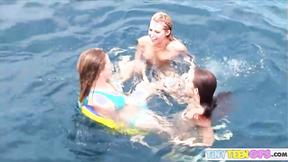 ”BrookeSkype Lesbian kissing nude Boat Vacation”