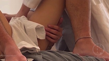 Doctor Examines Young Patient In Front of StepDaddy During Home Visit - Full Version