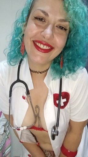 Need Some Care? the Nurse Will Take Great Care of You! Come with Me, Sweetheart!