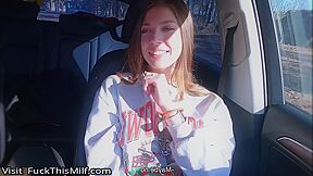 Cute Girl-hitchhiker Agreed To Give A Blowjob For Money