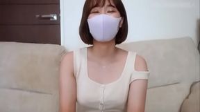 『マスクde本物素人』優等生！！名門女子大学生が初めての個人撮影に挑戦！！Fカップ美巨乳で男子憧れのショートカット！フェラしてもらいたい願望を叶えました