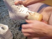 4K - Fucking Stoyas pussy with/and Nike Airforce 1 sneaker