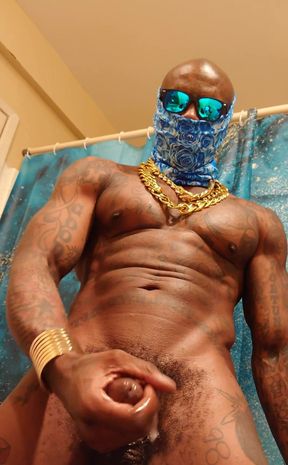 BBC Worship Hallelujah Johnson ( Stroking my Big Dick and Cum) Tall Dark Chocolate Muscles Tattoos Hairy BBC Hallelujah