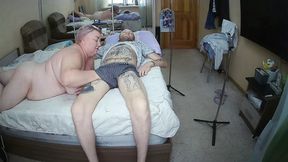 Dirty neighbor's sloppy wet blowjob &mdash;  while innocent wife is away from home