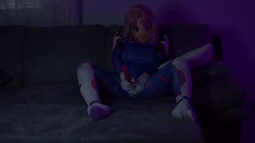 DVA with butt plug and vibrator cum