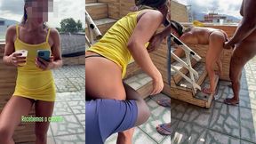 parte 1 - outra resenha: piscina, cafofo e dois negoes carcando a belinha com direito a dp e uma piroca enorme arrombando o cu da hotwife. tudo na frente do corno
