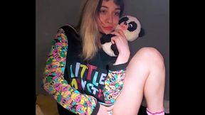 Bonneyuwu - 15:08 pijama, masturbacion dildo y peluche