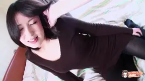 When a sweet Jap babe like this is horny, she spreads her ass and fucks