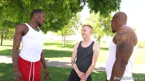 Tyler Price works out and gets worked out by 2 BBC&#039;s