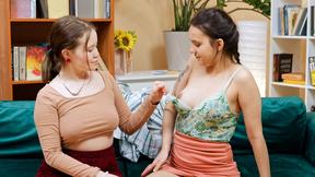 ”Timid lesbian newcomer Anna Podstava”