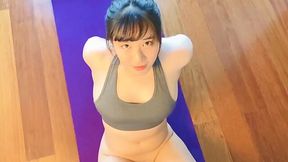 Adorable Japanese babe fucked after in the middle of her training