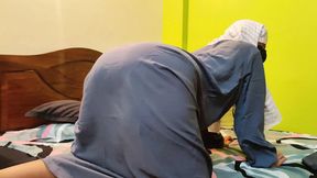 Malaysian Hijab Girl with boyfriend-in-law Fucked Very Hard in Doggystyle