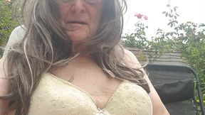 Back to bra and knickers outdoor