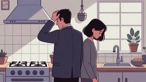 Elena shrinks her husband Marcus and uses him as her mouth pet