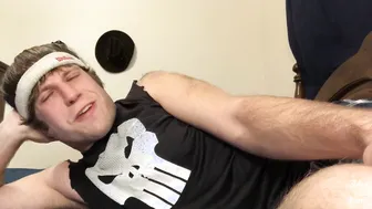 POV Post-Workout Hairy Guy Jerk Off with Armpit and Shoe Fetish Tease