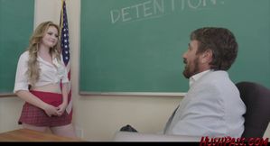Banging the teacher after class makes Britney a naughty little sass