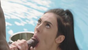 Cheating Marley Brinx engulfes huge black dick in her asshole