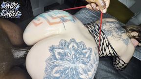 BBC Slut in Fishnets Worships That Big Dick. POV
