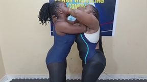Sussy and Joyce met to solve their beef in the ring There was lots of real handsomother choking face sitting until ko