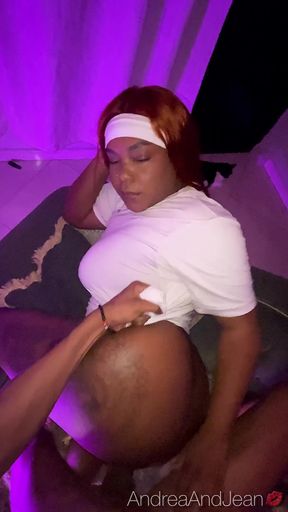 Petite Ebony Girl with Tight Pussy Loves Taking Dick