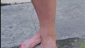 Smashing a watermelon with your hands.