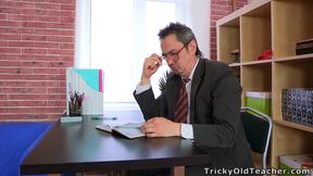 Teacher Receives Wet Blowjob and Fucks Younger Student