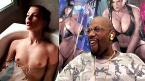 tight petite teen girl taking a hot bath needs to get skull fucked, ai generated